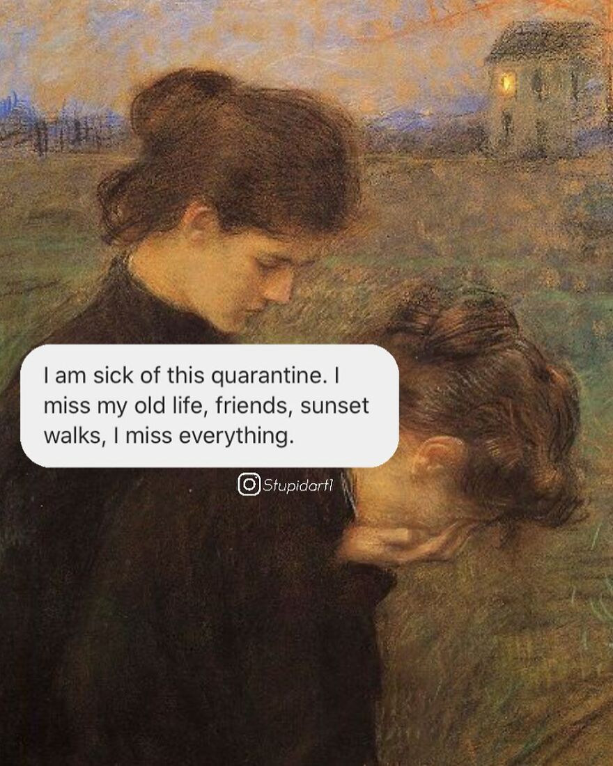 The Artist Gives Voice To Characters From Classic Paintings And 180,000 Followers Approve The Idea