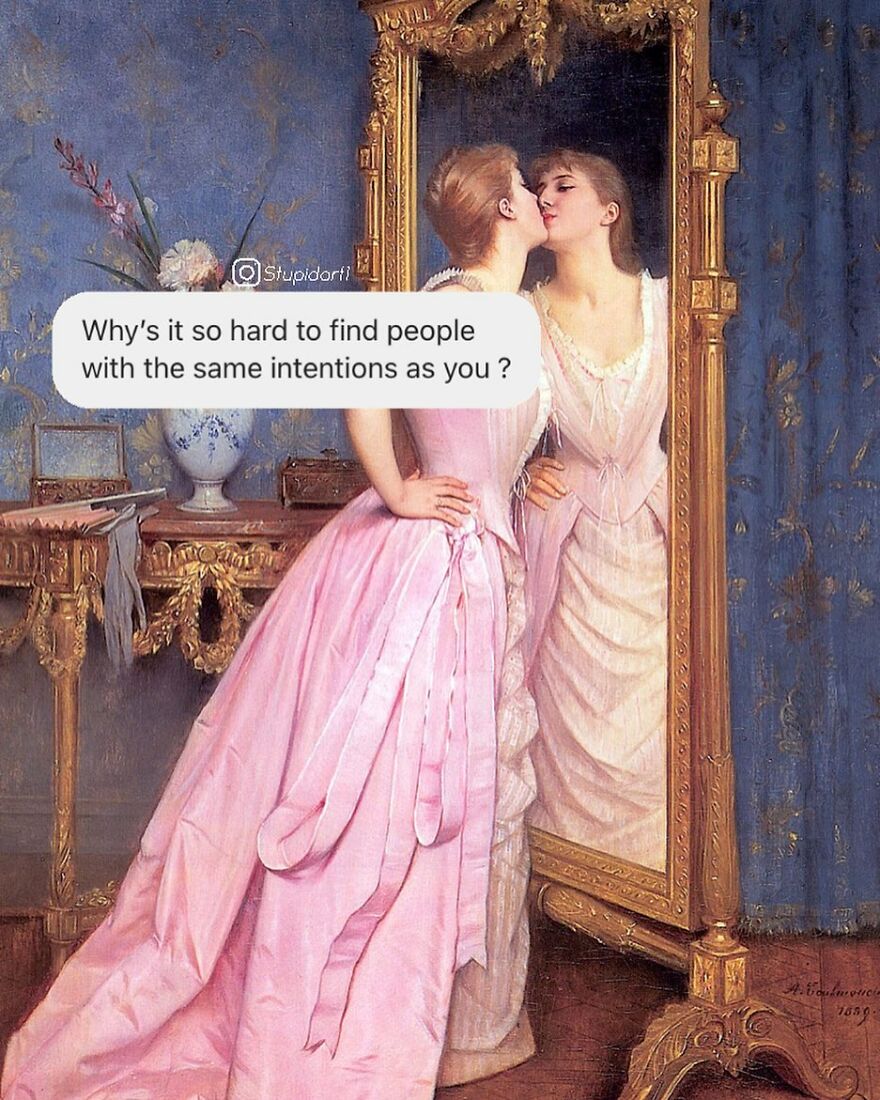 The Artist Gives Voice To Characters From Classic Paintings And 180,000 Followers Approve The Idea