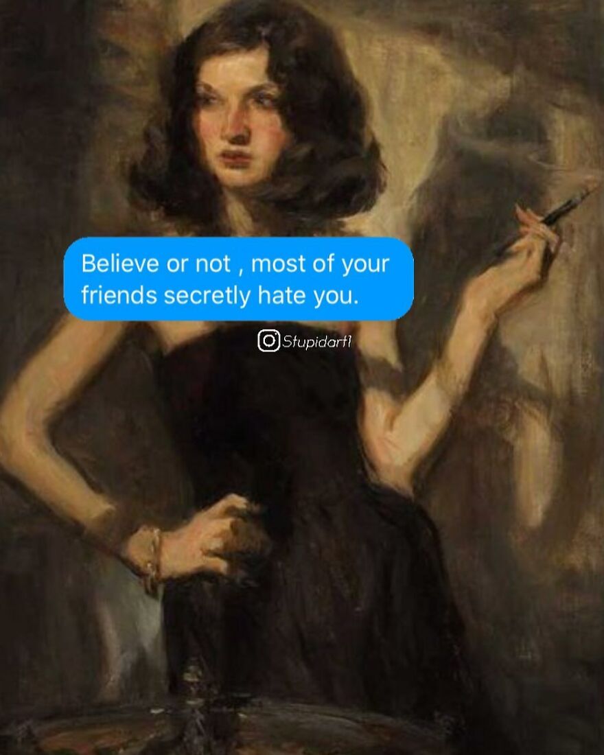 The Artist Gives Voice To Characters From Classic Paintings And 180,000 Followers Approve The Idea