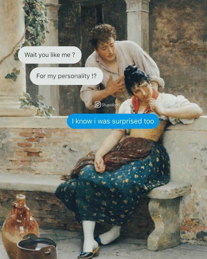 The Artist Gives Voice To Characters From Classic Paintings And 180,000 Followers Approve The Idea