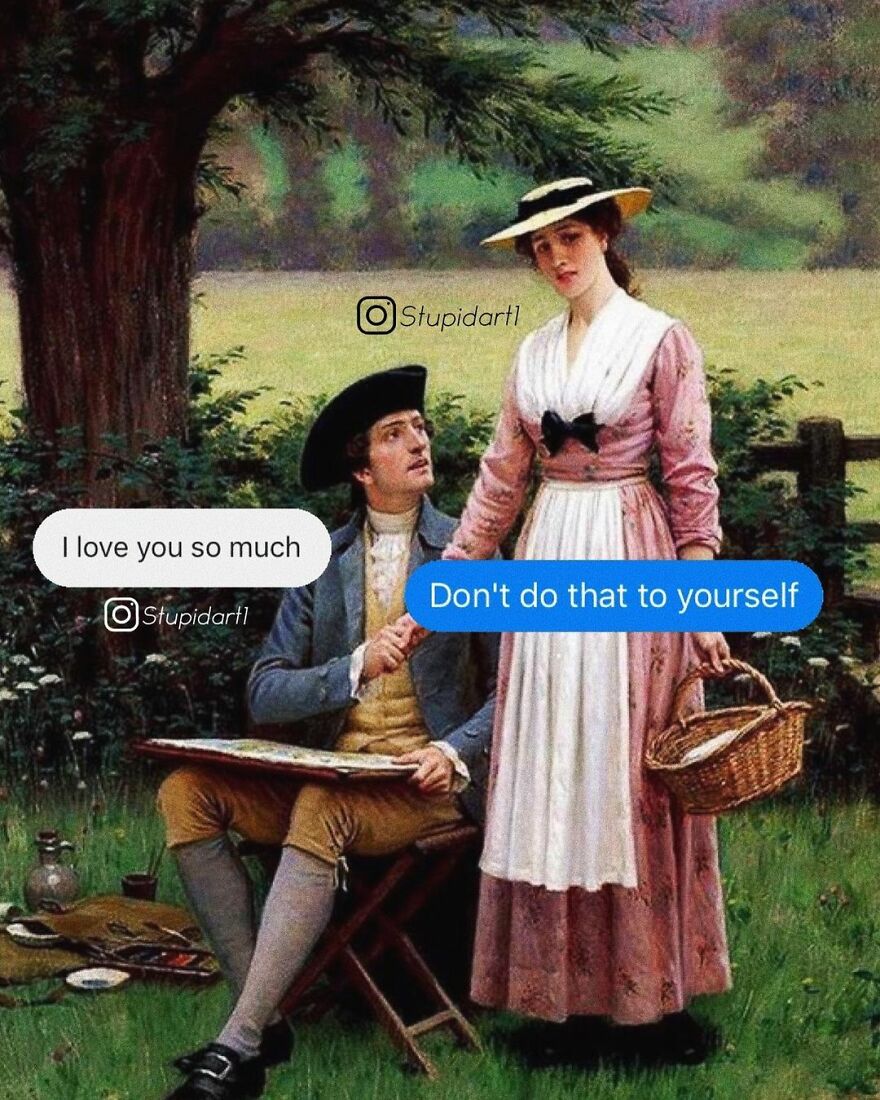 The Artist Gives Voice To Characters From Classic Paintings And 180,000 Followers Approve The Idea