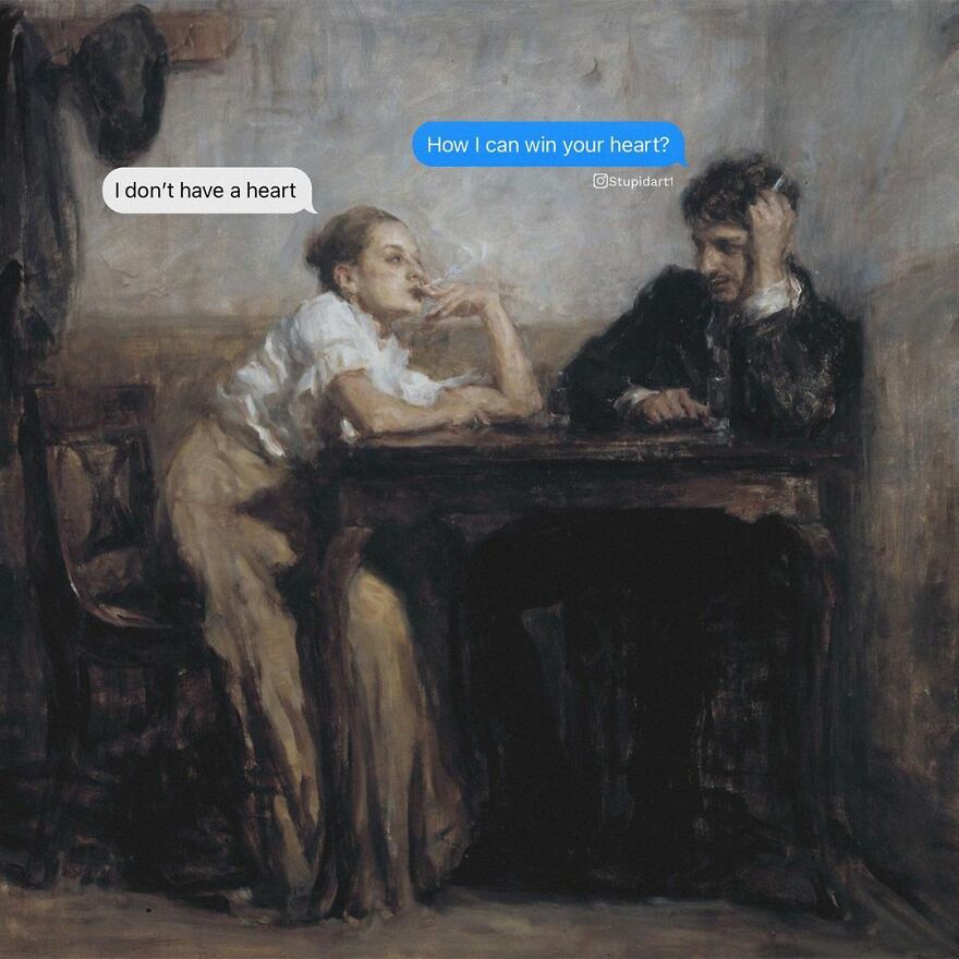 The Artist Gives Voice To Characters From Classic Paintings And 180,000 Followers Approve The Idea