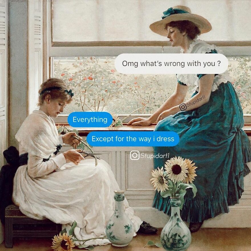 The Artist Gives Voice To Characters From Classic Paintings And 180,000 Followers Approve The Idea