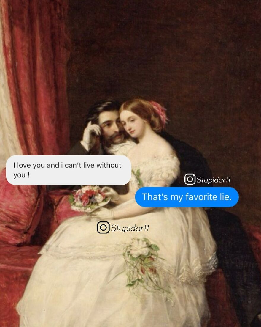 The Artist Gives Voice To Characters From Classic Paintings And 180,000 Followers Approve The Idea