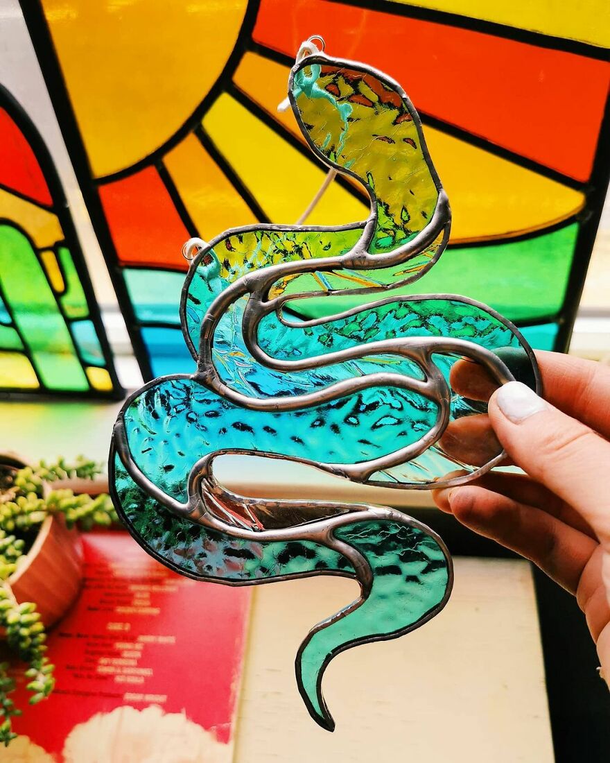 I Turned My Passion For Stained Glass Into A Business And I Recently Made My Biggest Stained Glass Panel Yet