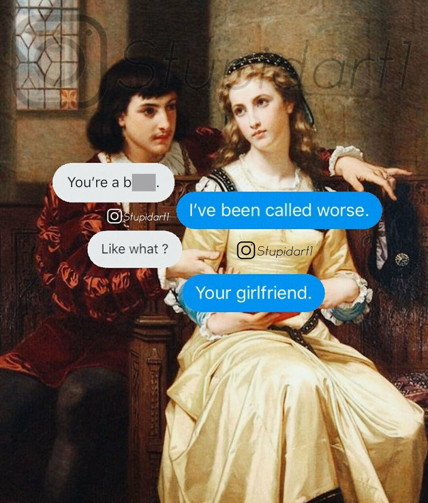 The Artist Gives Voice To Characters From Classic Paintings And 180,000 Followers Approve The Idea