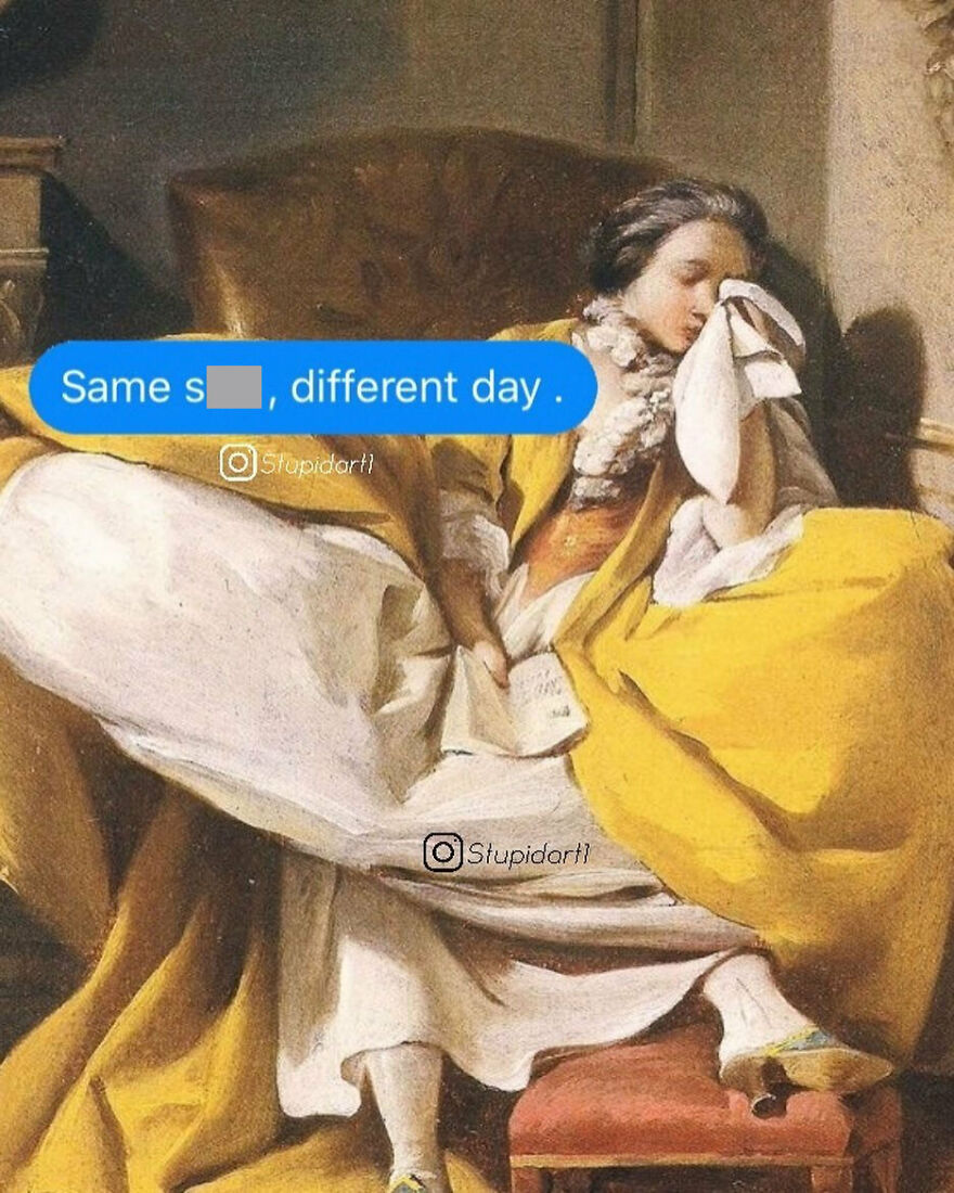 The Artist Gives Voice To Characters From Classic Paintings And 180,000 Followers Approve The Idea