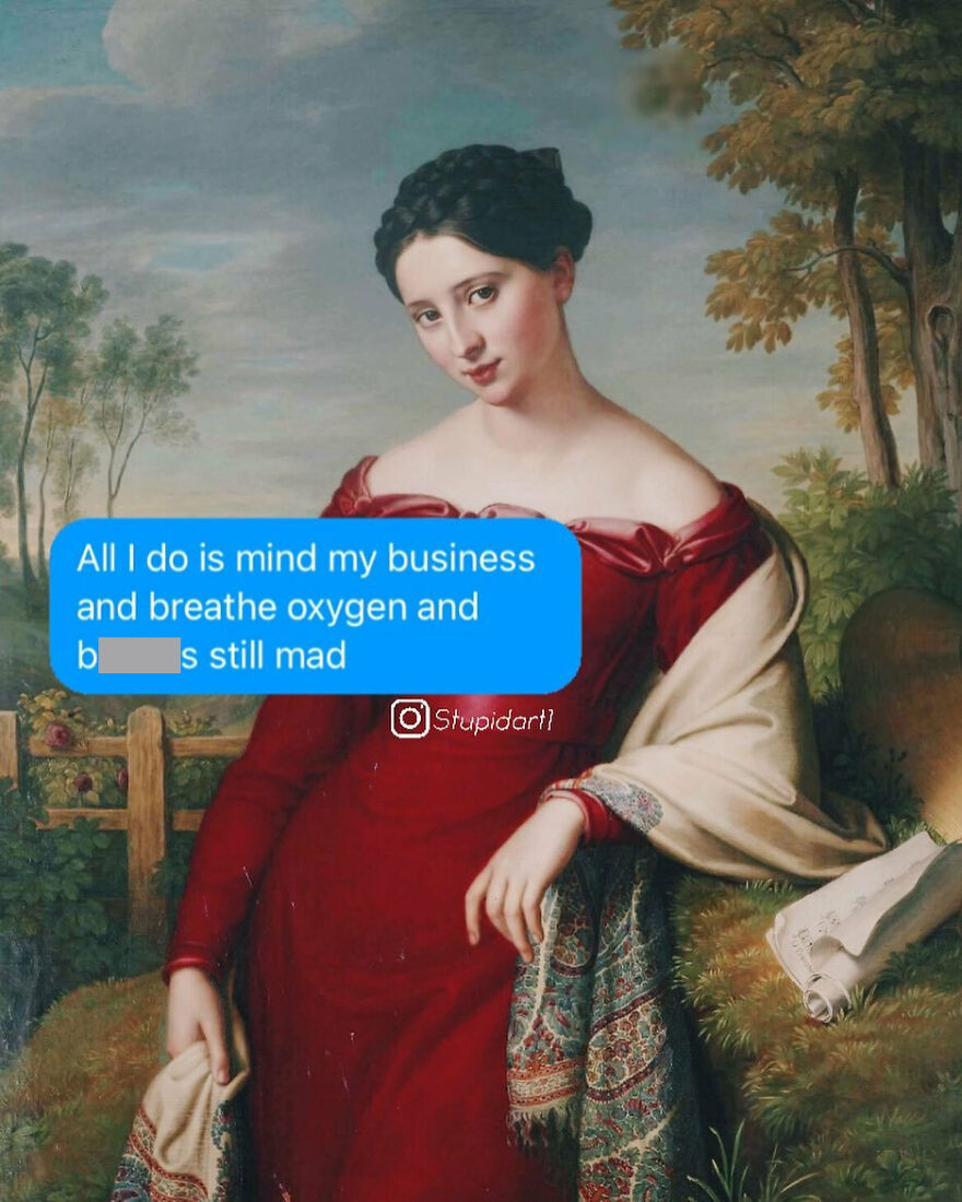 The Artist Gives Voice To Characters From Classic Paintings And 180,000 Followers Approve The Idea