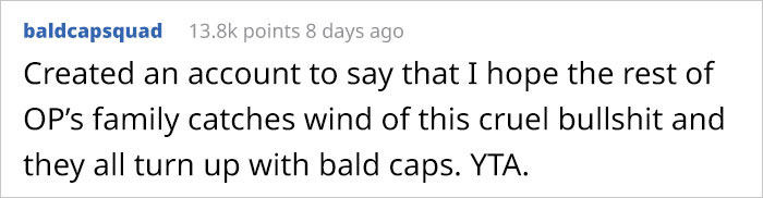 Guy Asks If It’s Wrong Of Him To Demand His Bald Sister Wears A Wig To His Engagement Party