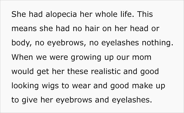 Guy Asks If It’s Wrong Of Him To Demand His Bald Sister Wears A Wig To His Engagement Party Guy Asks If It’s Wrong Of Him To Demand His Bald Sister Wears A Wig To His Engagement Party