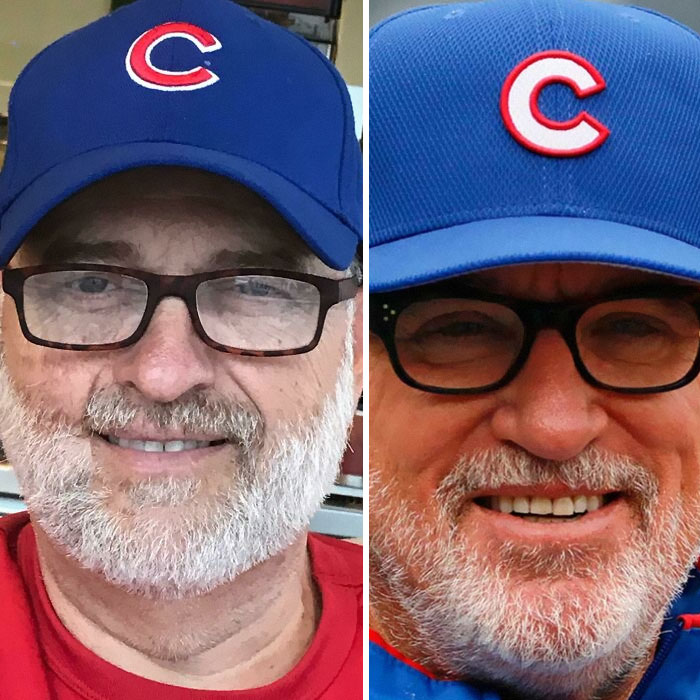 Trying To Convince My Dad To Sneak Into A Cubs Game As Joe Maddon