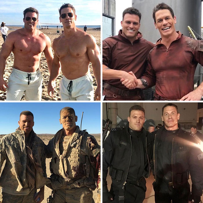 John Cena And His Stunt Double Spencer Thomas