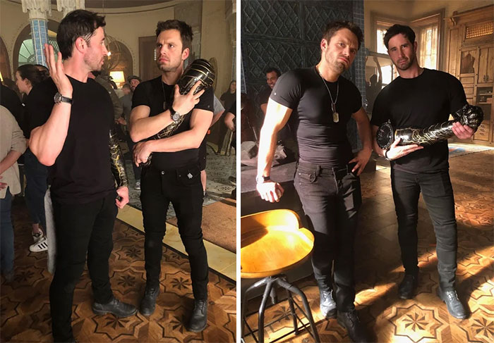 Sebastian Stan With His Stunt Double, John Nania
