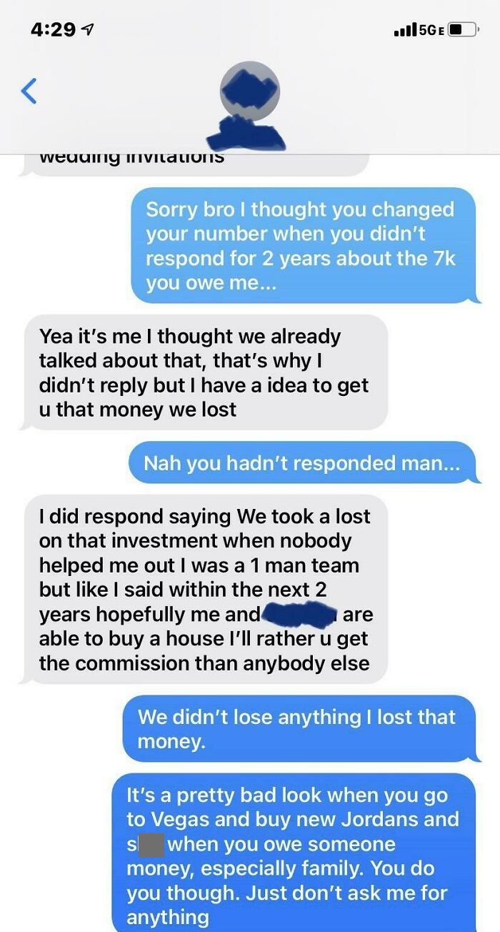 Cousin Who Has Owed Me $7k For Over 2 Years Suggests I Work As His Real Estate Agent To Get Paid Back