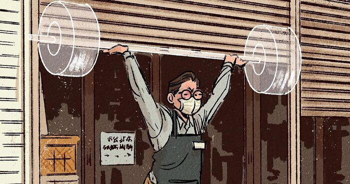 Tokyo-Based Illustrator Shows The Everyday Olympics Of Ordinary People (15 Pics)