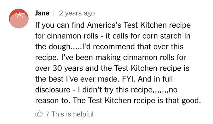 “Full Disclosure - I Didn’t Try This Recipe...”