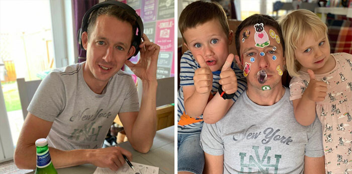 On The Plus Side, The Stickers Hide His Wrinkles!