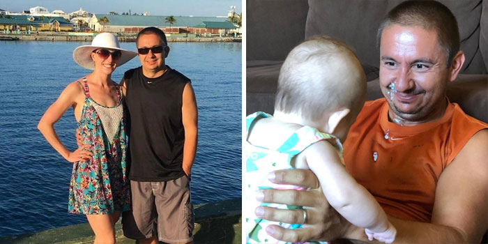 What Does It Say About Parenthood That He Looks Happier In The Second Photo, Covered In Puke?