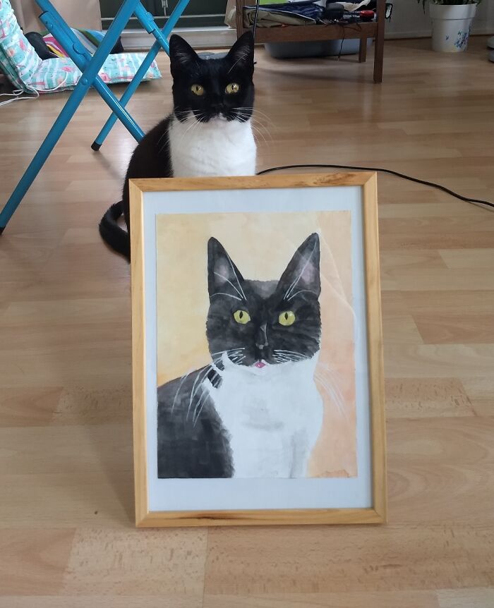 My Cat Showing Off Her Likeness