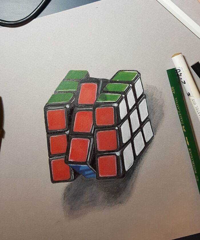 My Attempt At A Hyperrealistic Drawing With Pencils And Ink.