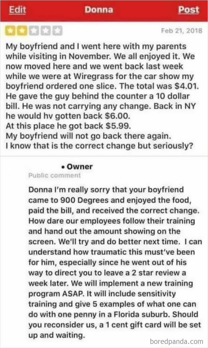 How Dare We Give You The Correct Amount Of Changes