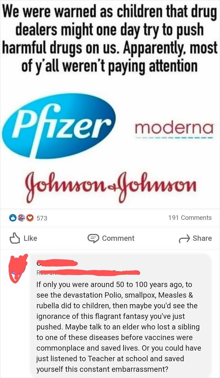 Anti-Vaxxer Thinks Vaccines Are Dangerous Drugs