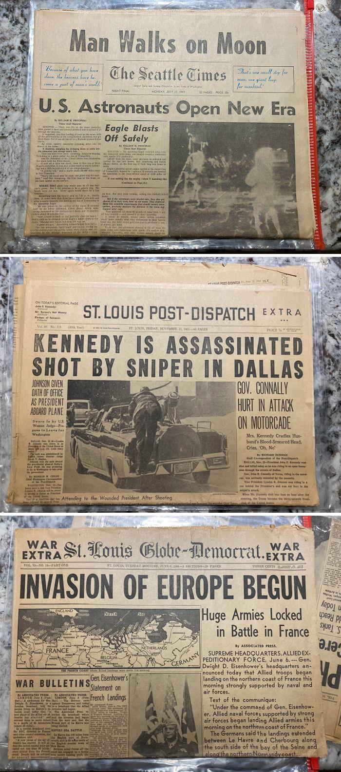 My Grandma And Parents Taught Me To Save Newspapers From Major Us Events As A Reminder Of Our Collective Human Experiences. I Have 9/11, Bin Laden’s Death, Obama Winning The Election. For The Holidays, I Was Gifted The Whole Family Collection. I Have Goosebumps. Here Are A Few Of The Oldest