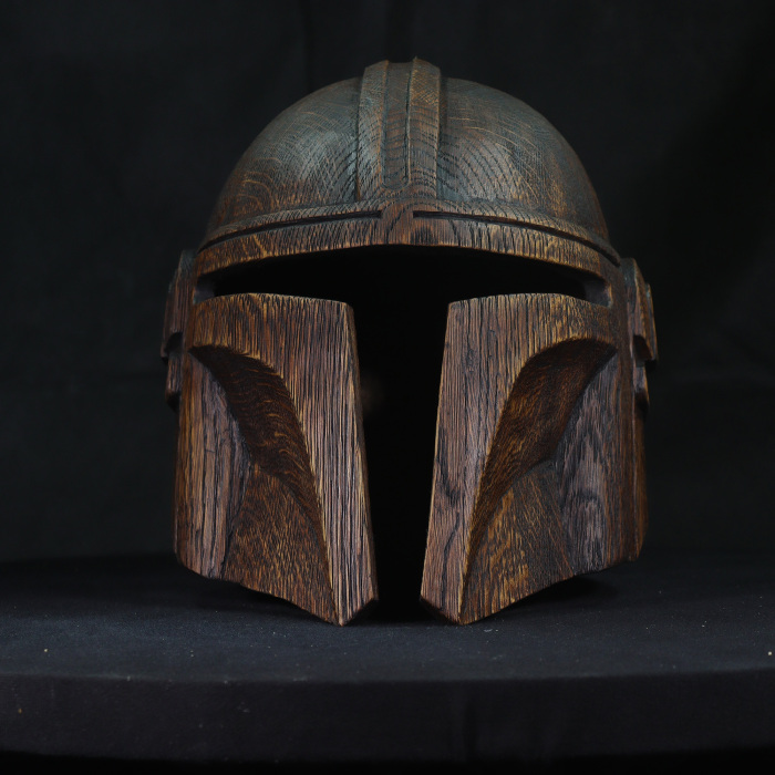 I Made A Mandalorian Wooden Helmet