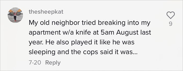 21 Y.O. Reveals How She Caught Her 73 Y.O. Stalker Neighbor, Shares Details Of The Story In Her Viral TikTok Video 21 Y.O. Reveals How She Caught Her 73 Y.O. Stalker Neighbor, Shares Details Of The Story In Her Viral TikTok Video