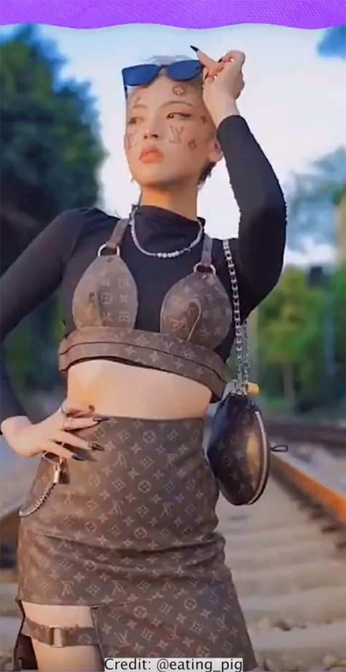 Dress Made From A Lv Purse