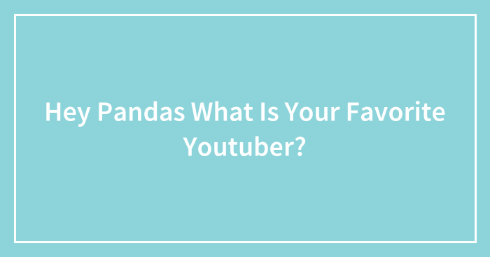 Hey Pandas What Is Your Favorite Youtuber?