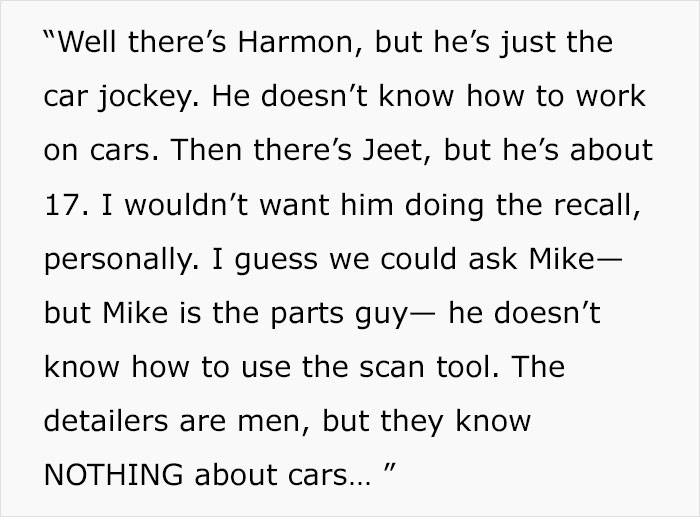 Customer Drives Into An Auto Repair Shop And Says He Doesn&rsquo;t Want A &ldquo;Chick&rdquo; Touching His Car, Makes A Fool Of Himself