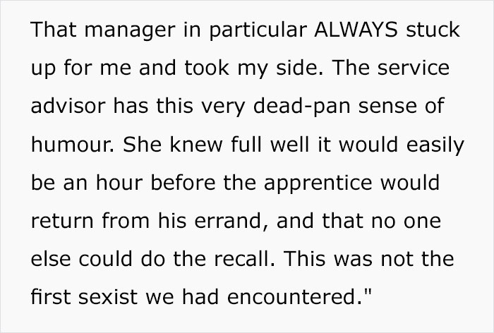 Customer Drives Into An Auto Repair Shop And Says He Doesn&rsquo;t Want A &ldquo;Chick&rdquo; Touching His Car, Makes A Fool Of Himself