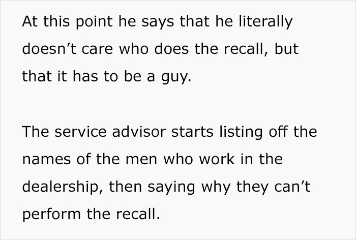 Customer Drives Into An Auto Repair Shop And Says He Doesn’t Want A “Chick” Touching His Car, Makes A Fool Of Himself Customer Drives Into An Auto Repair Shop And Says He Doesn’t Want A “Chick” Touching His Car, Makes A Fool Of Himself