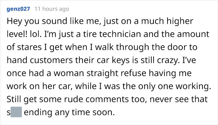 Customer Drives Into An Auto Repair Shop And Says He Doesn’t Want A “Chick” Touching His Car, Makes A Fool Of Himself Customer Drives Into An Auto Repair Shop And Says He Doesn’t Want A “Chick” Touching His Car, Makes A Fool Of Himself