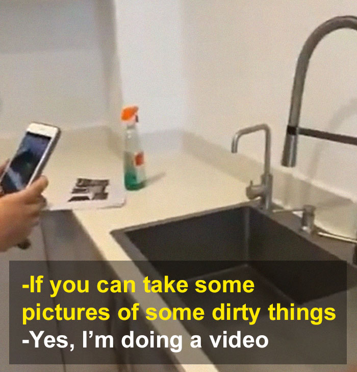 Viral Video Captures Landlord Complaining About "Filthy" Apartment When It's Clearly Spotless Viral Video Captures Landlord Complaining About "Filthy" Apartment When It's Clearly Spotless