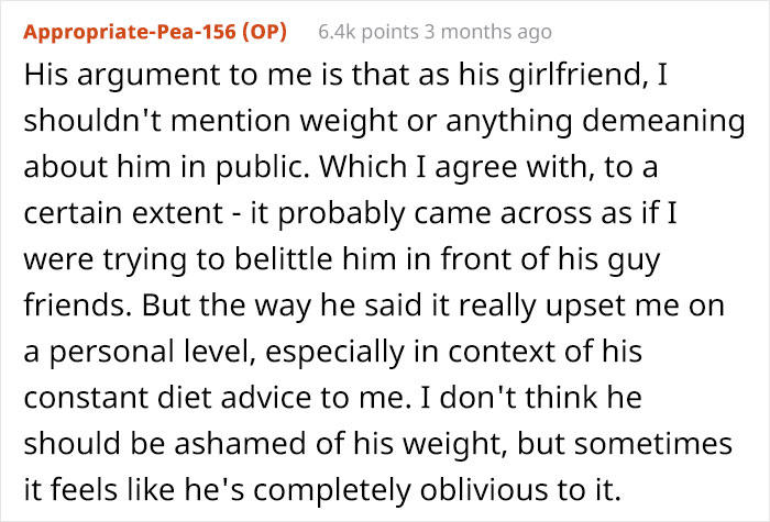 Woman Insults Her Obese Boyfriend's Weight After He Makes Sexist And Fat-Shaming Comments About Other Women Woman Insults Her Obese Boyfriend's Weight After He Makes Sexist And Fat-Shaming Comments About Other Women