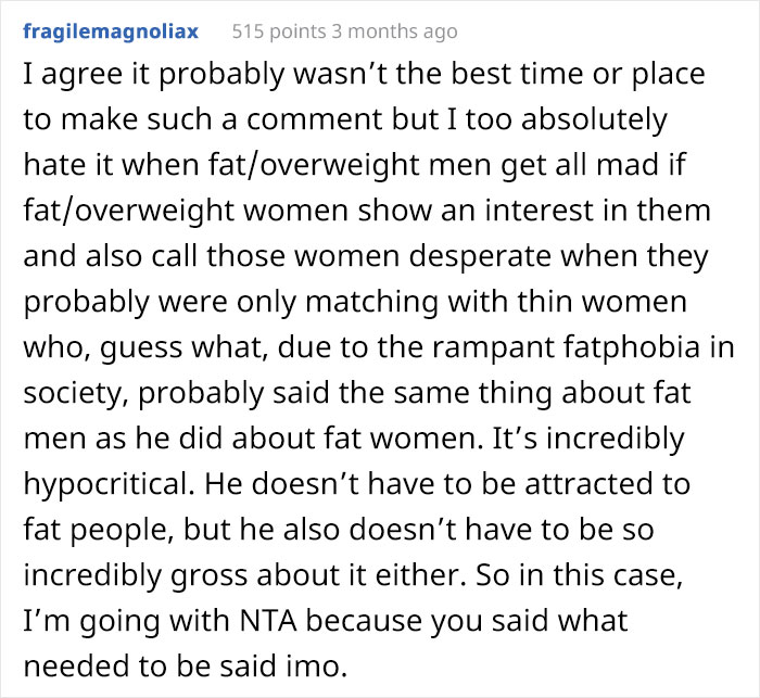 Woman Insults Her Obese Boyfriend's Weight After He Makes Sexist And Fat-Shaming Comments About Other Women Woman Insults Her Obese Boyfriend's Weight After He Makes Sexist And Fat-Shaming Comments About Other Women