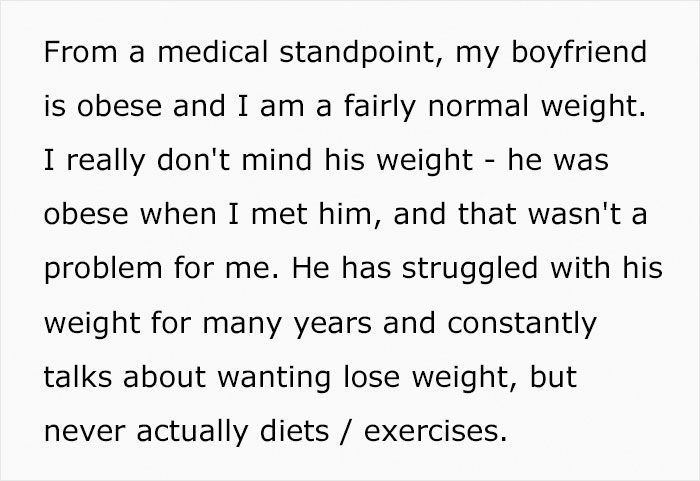 Woman Insults Her Obese Boyfriend's Weight After He Makes Sexist And Fat-Shaming Comments About Other Women Woman Insults Her Obese Boyfriend's Weight After He Makes Sexist And Fat-Shaming Comments About Other Women