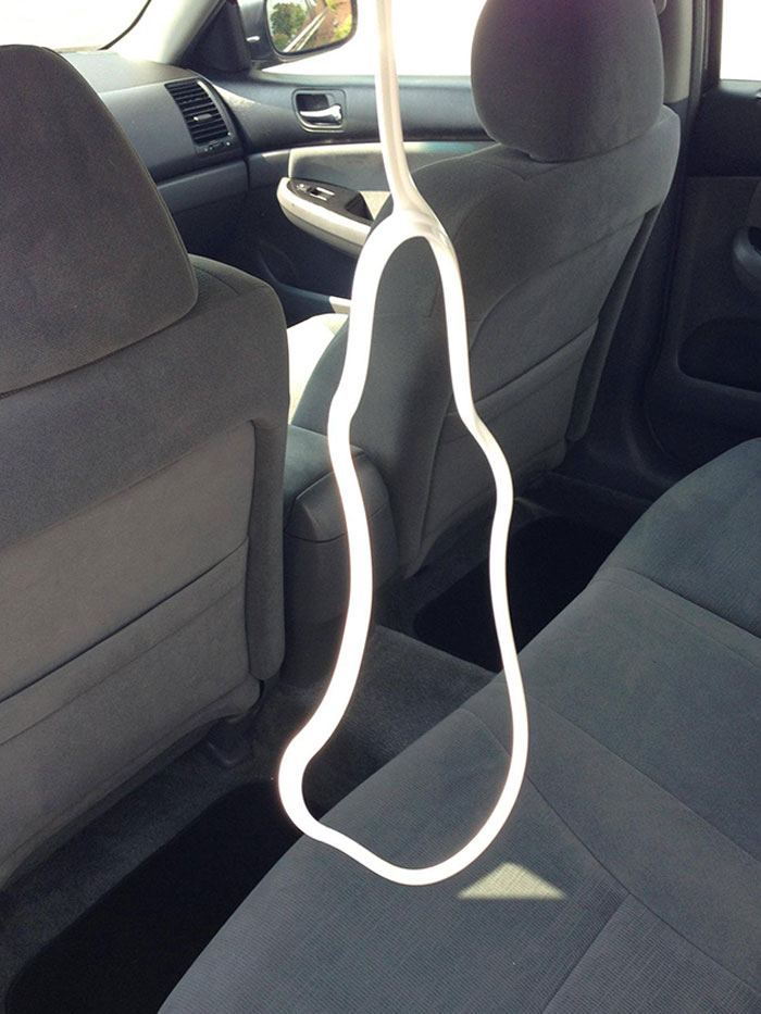 Drove To Work With Dress Shirt On Hanger, Left Hangar In Car On Hot Day. Came Back To Find This