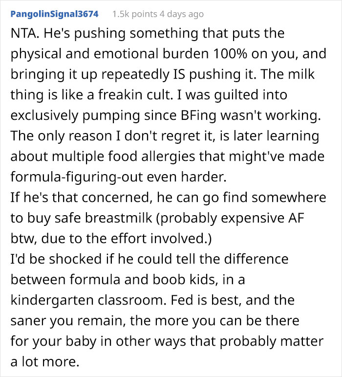 Husband Accuses New Mom Of Choosing Formula Over Breastfeeding Despite It Hurting Unbearably, Family Drama Ensues
