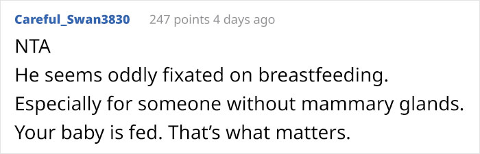 Husband Accuses New Mom Of Choosing Formula Over Breastfeeding Despite It Hurting Unbearably, Family Drama Ensues Husband Accuses New Mom Of Choosing Formula Over Breastfeeding Despite It Hurting Unbearably, Family Drama Ensues