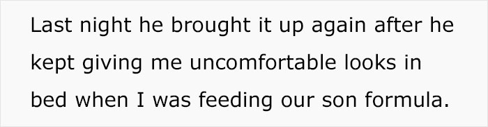 Husband Accuses New Mom Of Choosing Formula Over Breastfeeding Despite It Hurting Unbearably, Family Drama Ensues Husband Accuses New Mom Of Choosing Formula Over Breastfeeding Despite It Hurting Unbearably, Family Drama Ensues