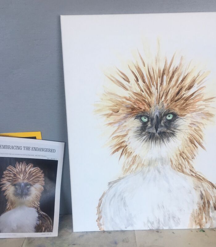 He Doesn’t Look Too Thrilled With His Portrait