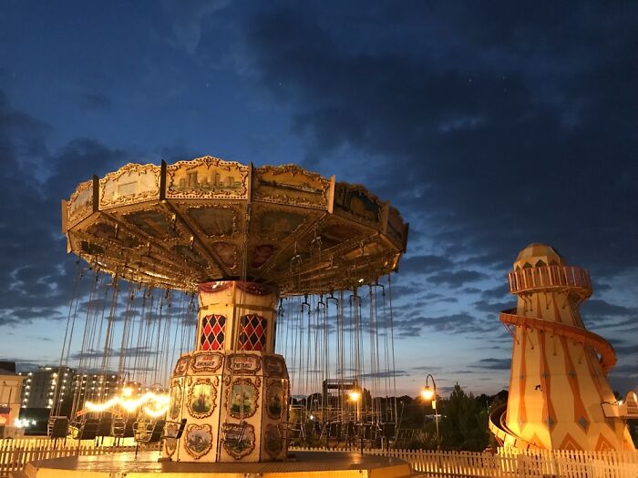 Fairground At Dusk