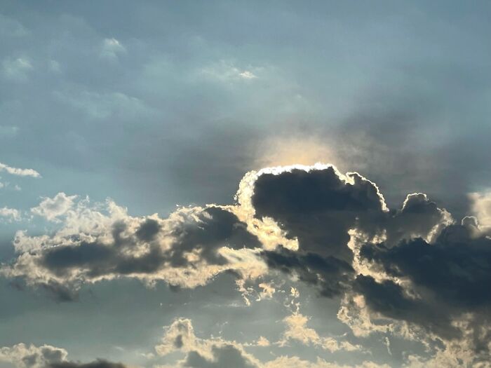 Clouds Covering The Sun Shining Through