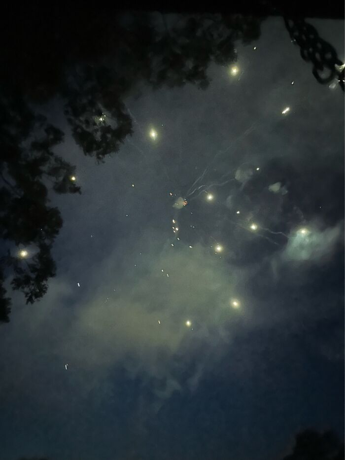 Fireworks In The Night Sky