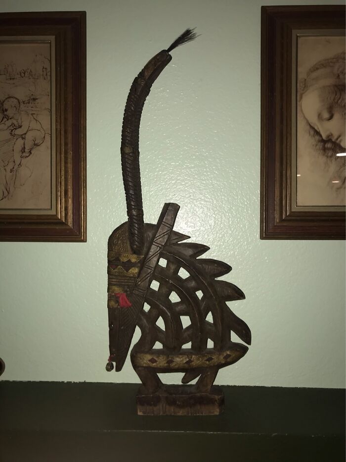 This Authent Chiwara Headpiece From The Bambara Ethnic Group In Mali. Thanks Ebay!