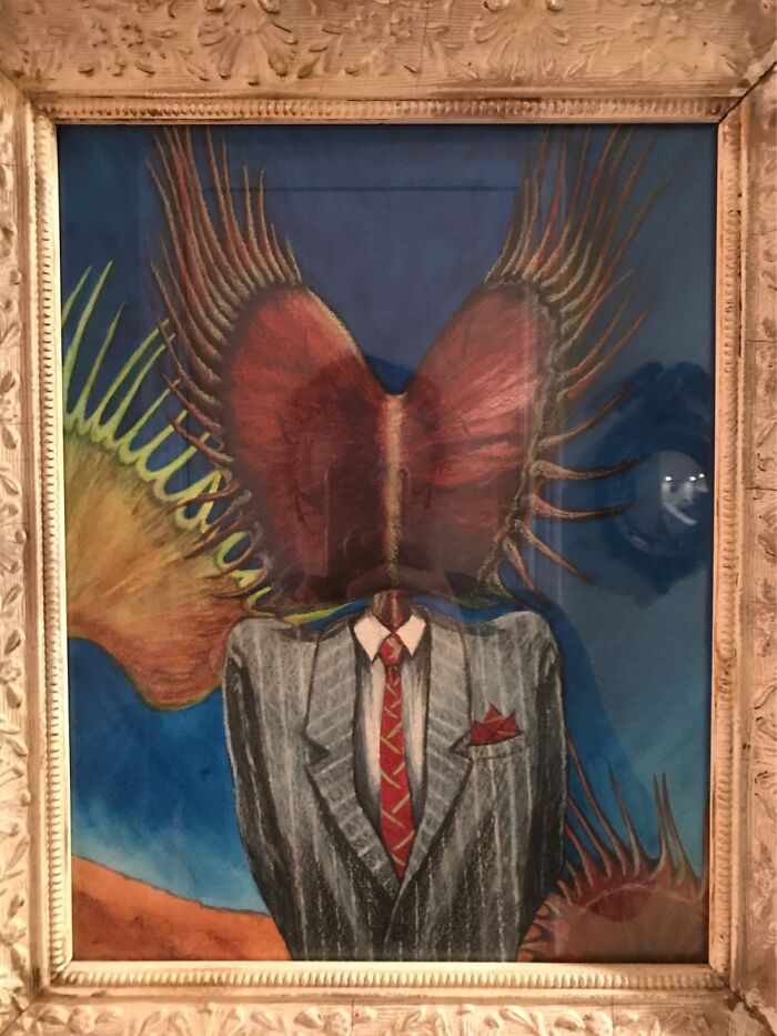 Fly Trap Gouache And Colored Pencil