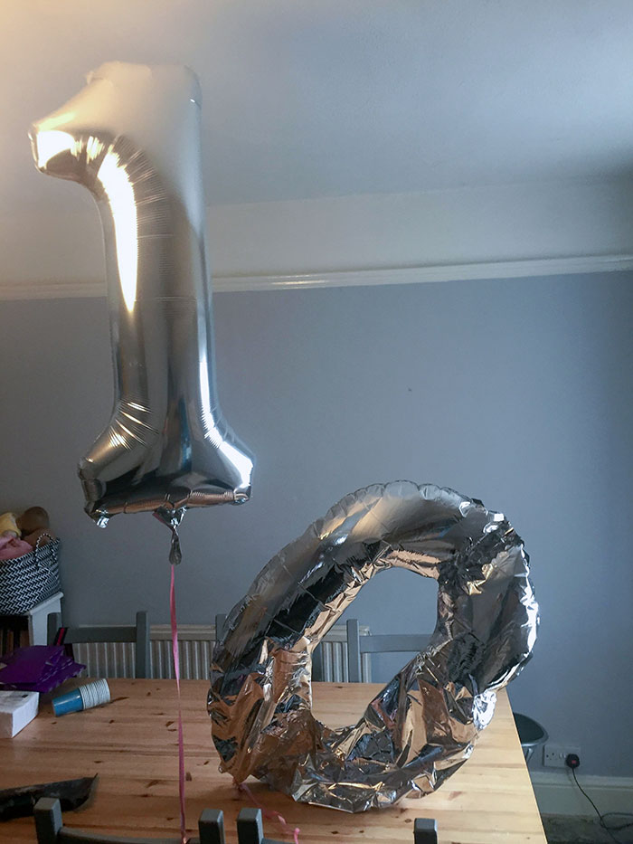 Birthday Balloons Caught On Rose Bush As I Brought Them In